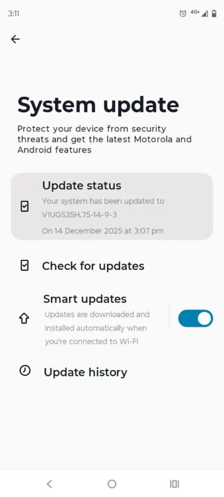 Android 15 System Update installation in progress on Android phone