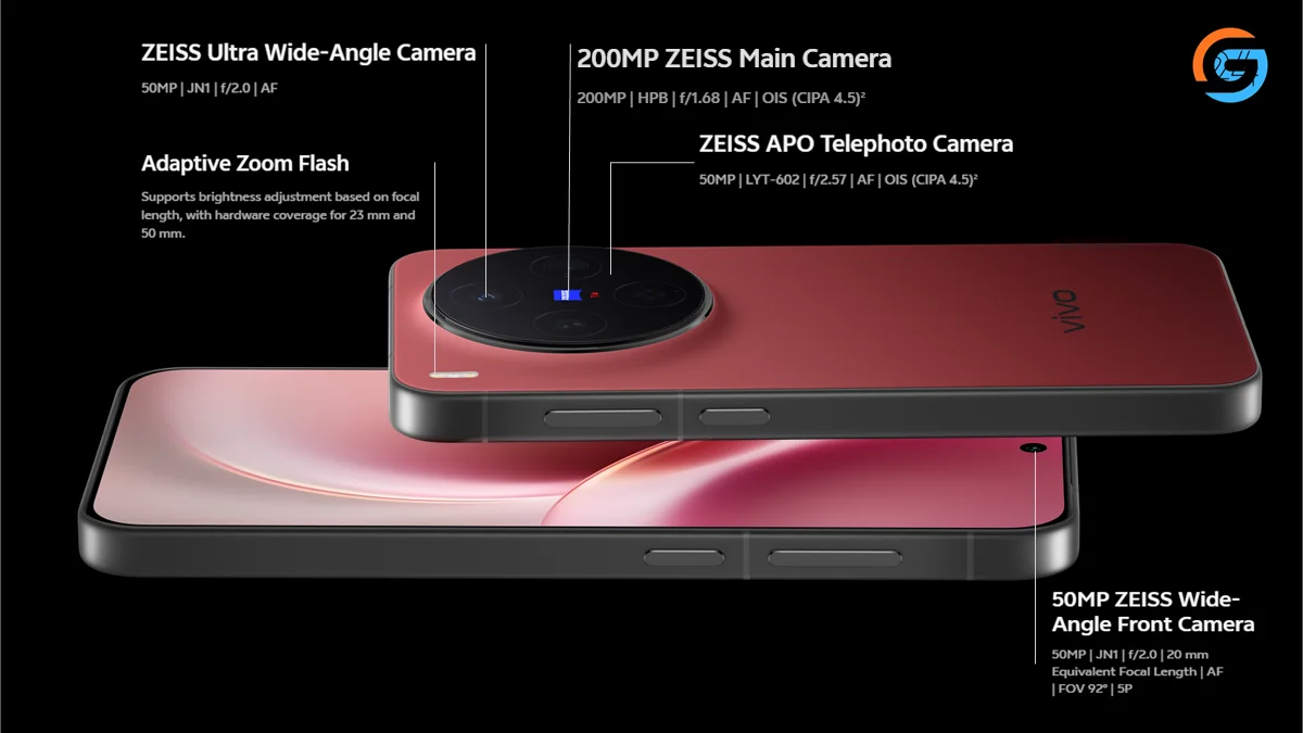 Vivo X300 Camera with Zeiss lens branding