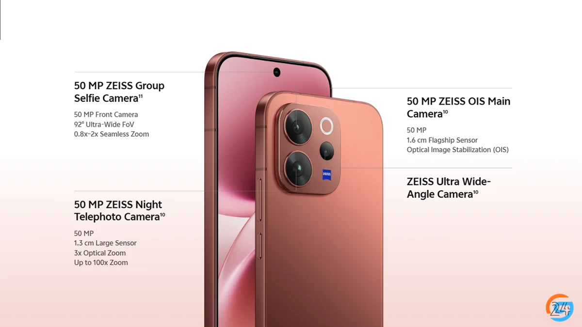 vivo V70 camera with ZEISS optics