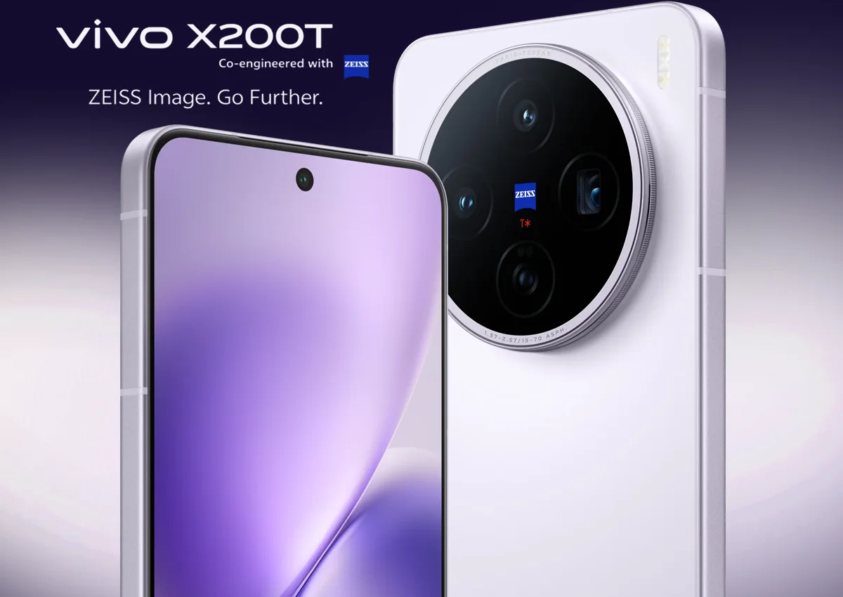 Vivo X200T camera setup with ZEISS lenses close-up
